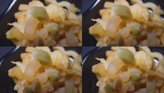 榨菜咸菜腌制泡菜腌菜下饭佐餐高清在线视频素材下载
