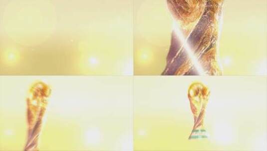 大力神杯 卡塔尔足球世界杯奖杯高清在线视频素材下载