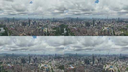 深圳城市风光航拍罗湖区商圈发展延时高清在线视频素材下载