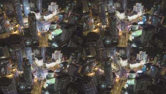 上海徐汇区夜景航拍延时高清在线视频素材下载
