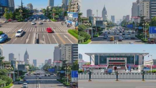 济宁城区延时摄影4k高清在线视频素材下载