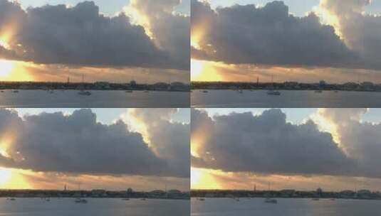 黎明时分的大开曼岛高清在线视频素材下载