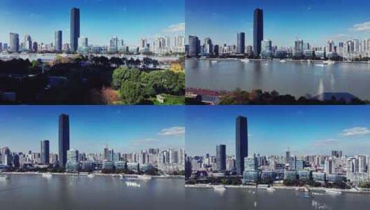 上海北外滩白玉兰大厦高清在线视频素材下载