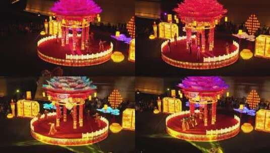 隋唐洛阳城九洲池古风演出高清在线视频素材下载