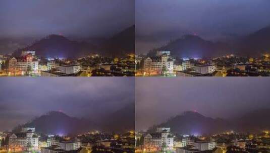 延时摄像夜晚的城市高清在线视频素材下载