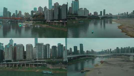 重庆洪崖洞嘉陵江城市风光系列高清在线视频素材下载