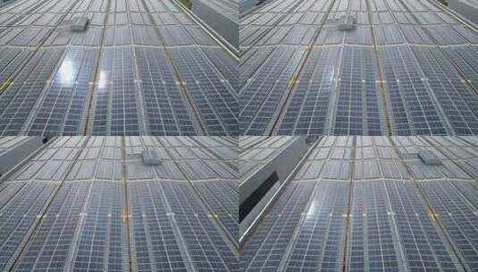 分布式屋顶光伏太阳能发电站高清在线视频素材下载