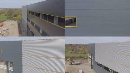 大型仓库建设工程建筑工地高清在线视频素材下载