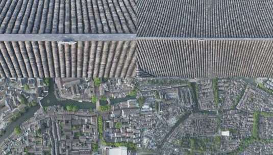 同里古镇清晨航拍高清在线视频素材下载