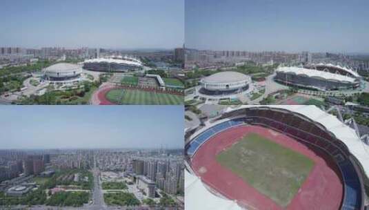 淮北市体育中心人民中路高清在线视频素材下载