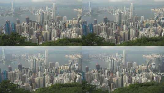 香港城市建筑高楼摩天大楼航拍高清在线视频素材下载