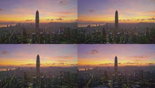 深圳市中心航拍高清在线视频素材下载