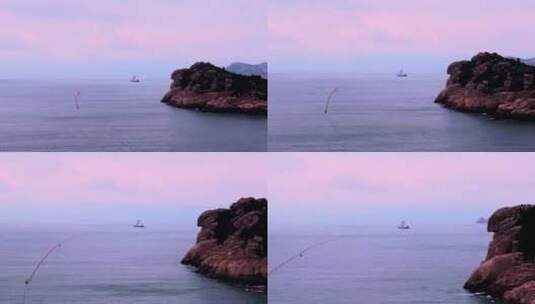 4K航拍海浪拍打岛礁 冲击岩石浪花高清在线视频素材下载
