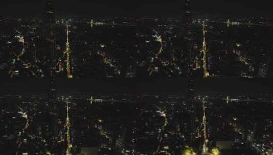 南京大景夜景航拍高清在线视频素材下载