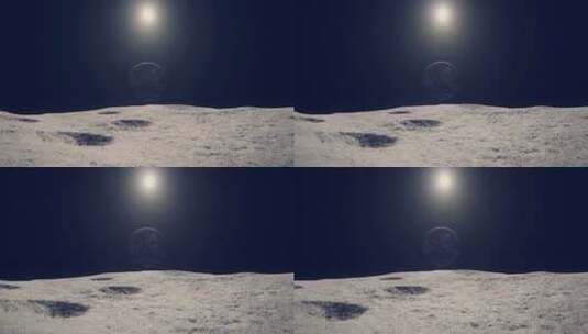 从月球看地球高清在线视频素材下载