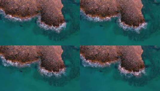 海岛 岛屿 礁石 海边航拍高清在线视频素材下载