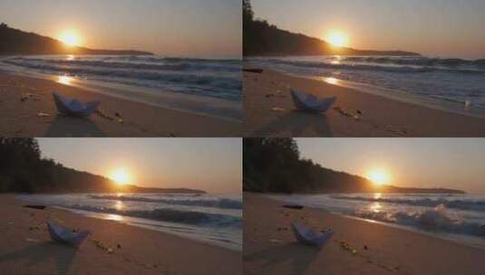 海滩上的日出高清在线视频素材下载