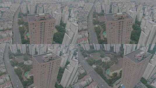 4K航拍上海小区高楼高清在线视频素材下载
