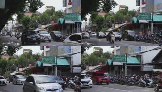 泰国清迈曼谷街道老街城市老城区街景街区高清在线视频素材下载