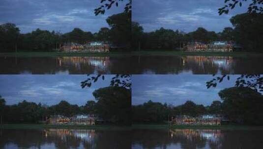 湄公河河流江畔江边晚霞落日高清在线视频素材下载