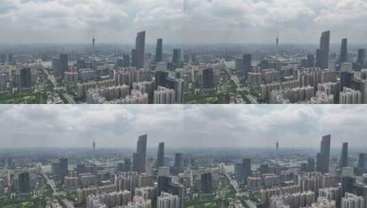 广州珠江新城CBD延时航拍03高清在线视频素材下载
