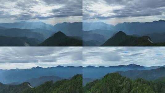 4K-天空照向大山的光束高清在线视频素材下载