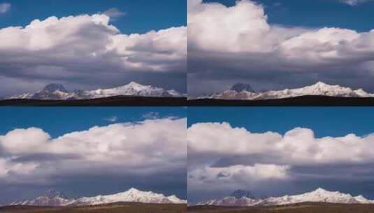 雅拉雪山延时摄影素材高清在线视频素材下载