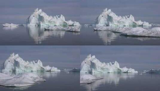 海上漂浮的冰山高清在线视频素材下载