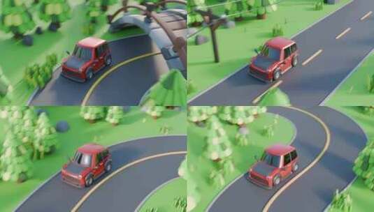 赛车循环3D令人满意的动画高清在线视频素材下载