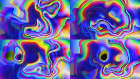 抽象液体彩色扭曲闪亮背景高清在线视频素材下载