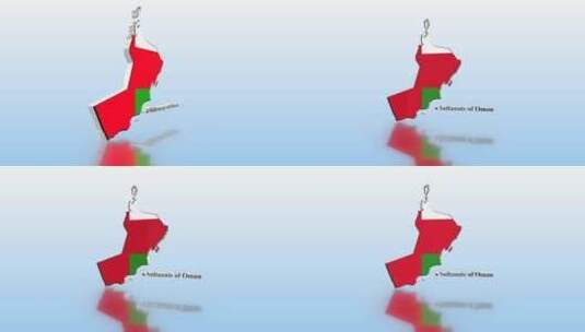 阿曼国旗地图高清在线视频素材下载