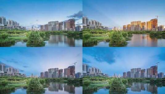 海南省三亚市吉阳区东岸湿地公园高清在线视频素材下载
