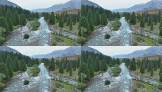 新疆河流高清在线视频素材下载