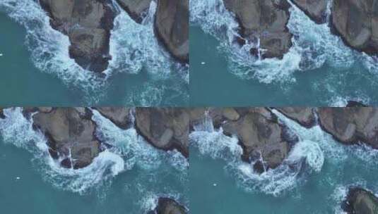 海南海岸礁石高清在线视频素材下载