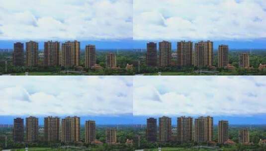四川省成都市温江区建筑风光延时摄影素材高清在线视频素材下载