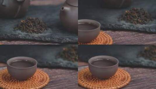 茶叶品茶沏茶泡茶茶道高清在线视频素材下载