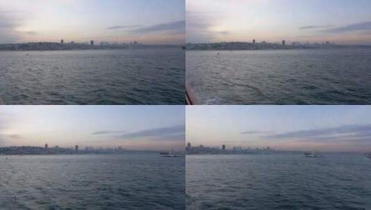 伊斯坦布尔博斯普鲁斯海峡海景高清在线视频素材下载