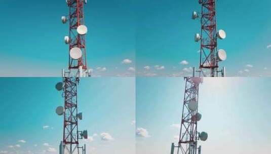 5G信号基站航拍高清在线视频素材下载
