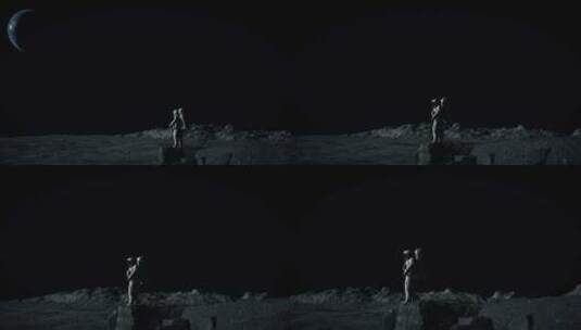 月球上的宇航员5高清在线视频素材下载
