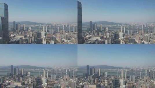 湖南长沙城市风光交通高楼建筑航拍高清在线视频素材下载
