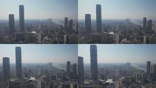 湖南长沙城市高楼大厦建筑航拍高清在线视频素材下载