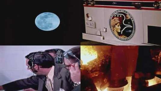 人类第一次登上月球高清在线视频素材下载