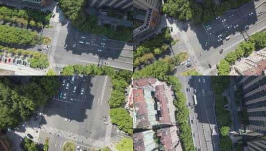 城市马路杭州定安路车辆车流风景视频素材高清在线视频素材下载