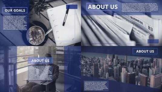 蓝色简洁商务风企业宣传展示视频AE模板高清AE视频素材下载