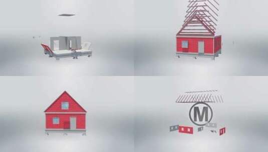 干净的建筑标志文本广告宣传片片头AE模板高清AE视频素材下载