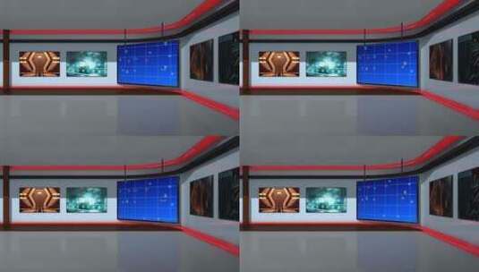 三维虚拟演播室场景AE模板高清AE视频素材下载