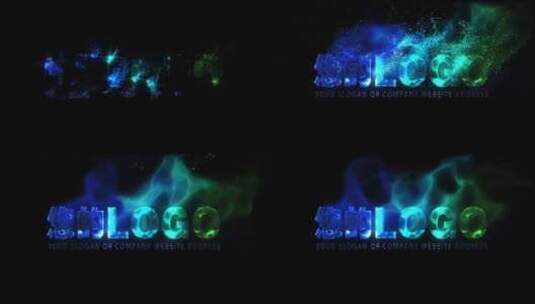 炫酷光效粒子展示logo演绎高清AE视频素材下载