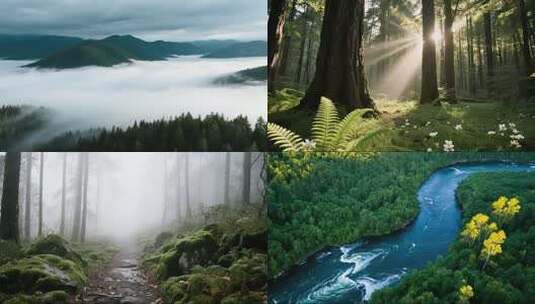 森林秘境的自然探索合集高清在线视频素材下载