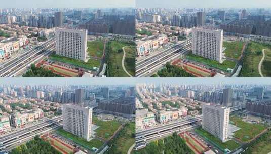 内蒙古自治区公安厅航拍高清在线视频素材下载