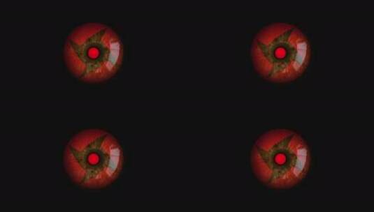 红色眼球3D渲染画面高清在线视频素材下载